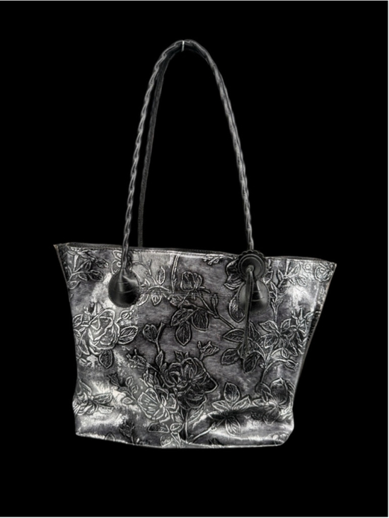 Patricia Nash Handbags - Women's Patricia Nash Silver & Black Floral Embossed Tote Bag One Size